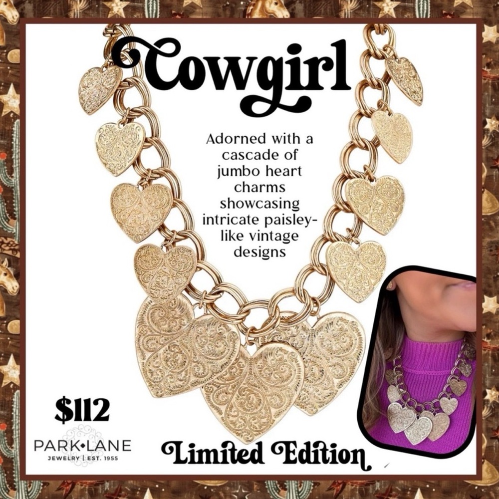 Park Lane Cowgirl Gold Heart Charm Necklace - Picture 6 of 8